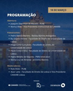 Programação do evento "O futuro da arbitragem: eficiência, inovação e os desafios da atualidade"